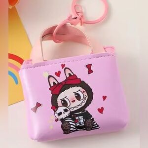 Labubu Theme Coin Purse/ Handbag Charm Keychain Zimomo TyCoco Doll Skeleton Suit